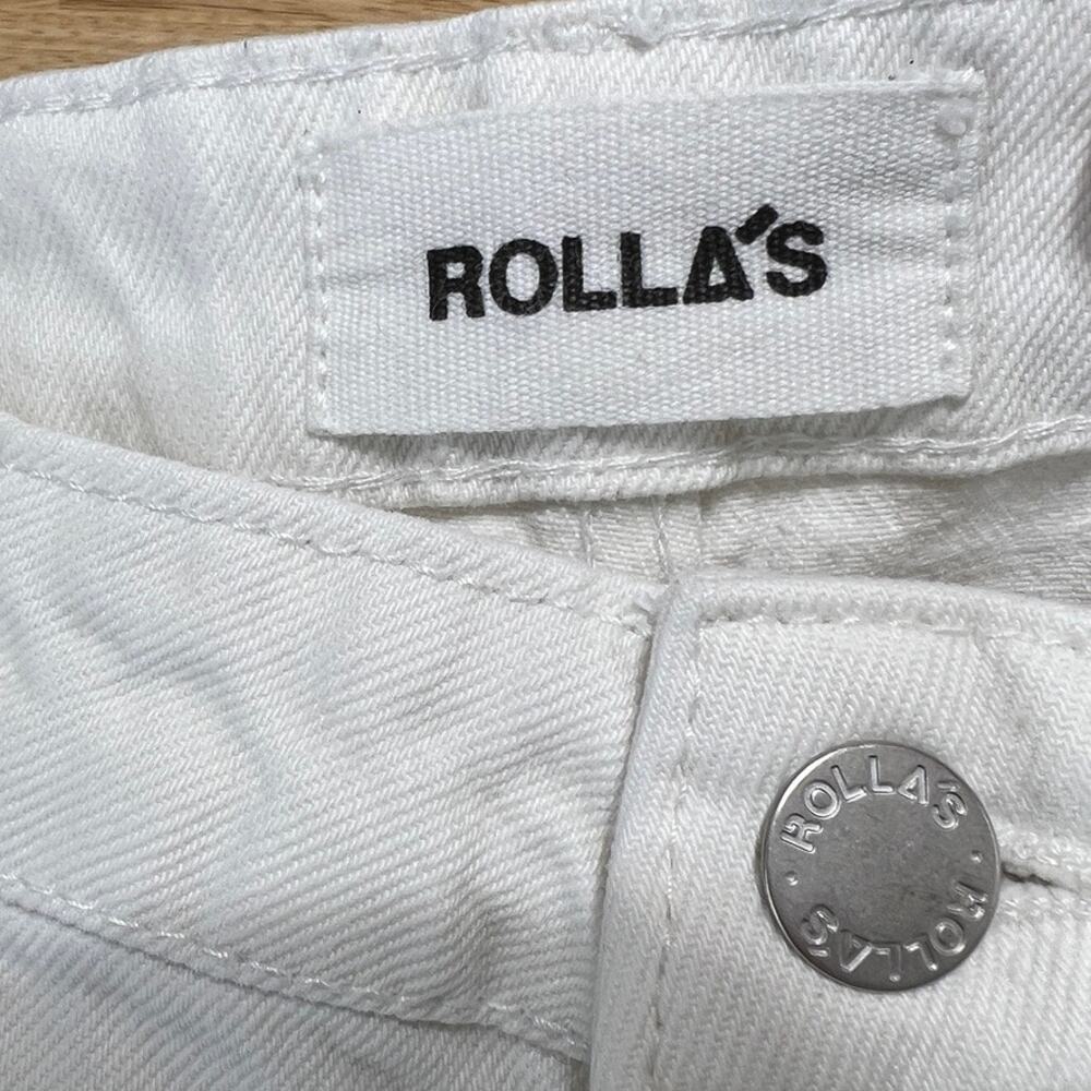 Rolla's High Rise Wide Leg Old Mate Vintage White 100% Cotton Jeans Women's 29 - Picture 8 of 15